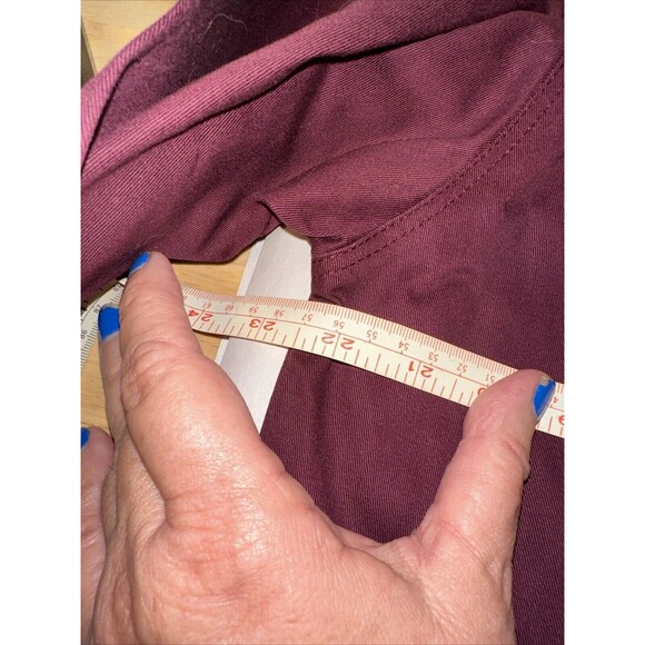 Real Ranch Men's Burgandy Thick Twill Western Work Shirt Small Pearl Snap EUC - Picture 6 of 6